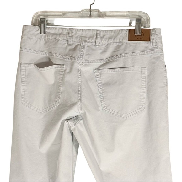 Peter Millar Light Gray Straight-Leg Pants size 34 waist 28" inseam - Picture 8 of 9